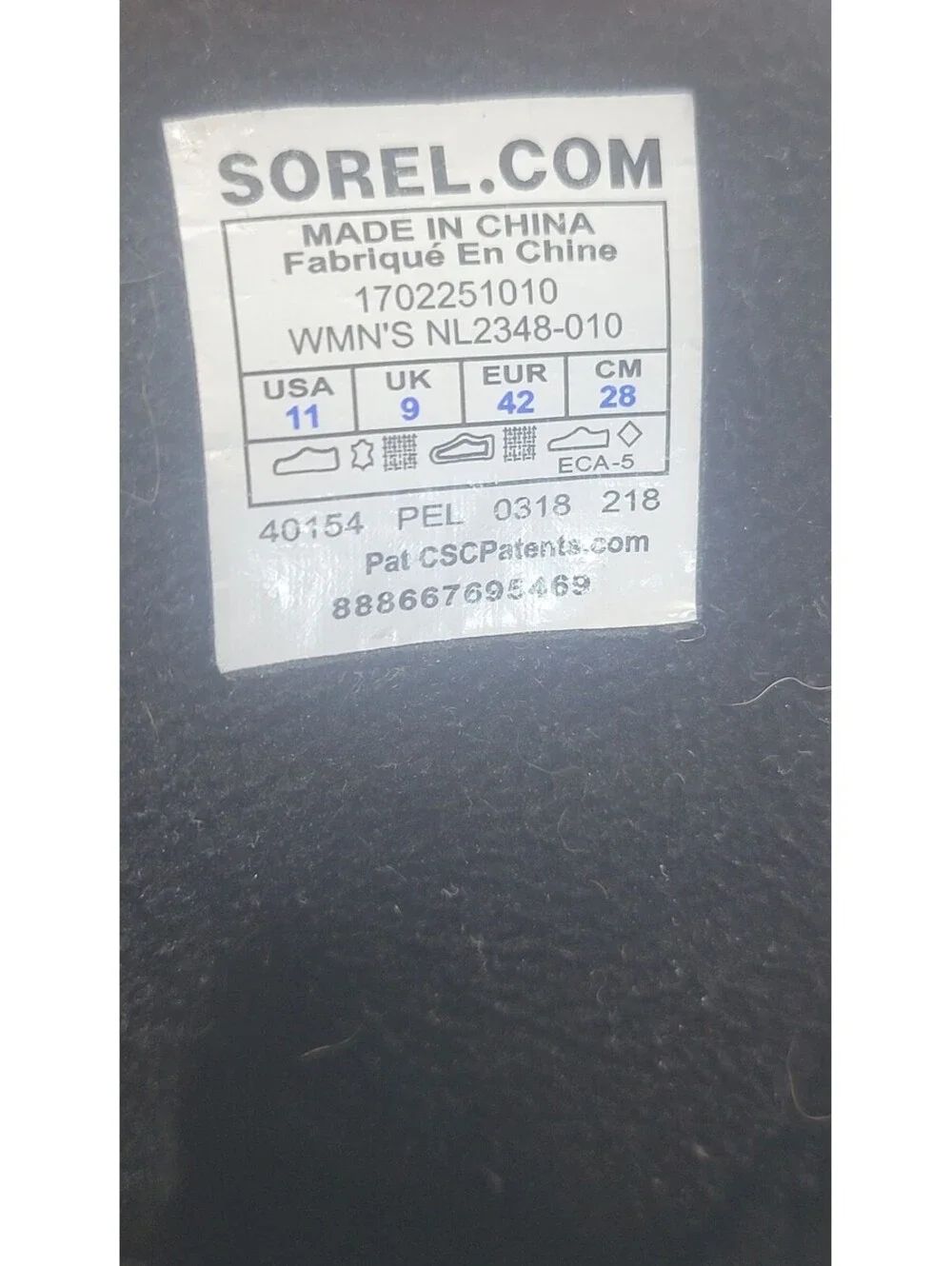 Sorel Women's Winter Lace-Up Boots Size 11 Black Natural Rubber Waterproof